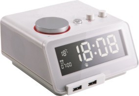 Buy Portable Hotel Alarm Clock CE CCC With Dual Alarm and USB Charging Port at wholesale prices