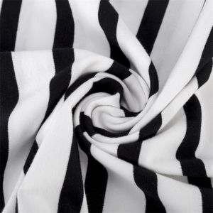 Healthy And Smooth High Color Fastness And Natural Striped Knit Fabric For T