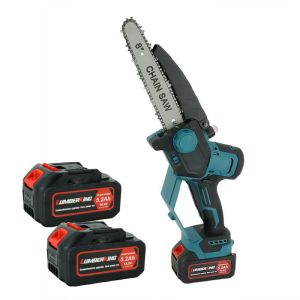 Cordless Chainsaw 8 Inch With Oiler Electric Brushless Motor Handheld Chain Saw For Trees Branches