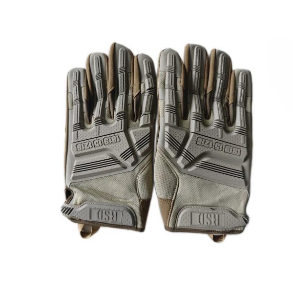 Buy Tactical Combat Gloves Brown Microfiber Reinforced Knuckle Protection at wholesale prices