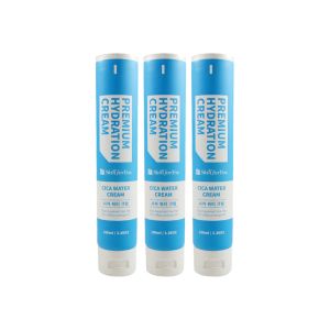 PE plastic cosmetic packaging tube empty whitening lotion transparent tube