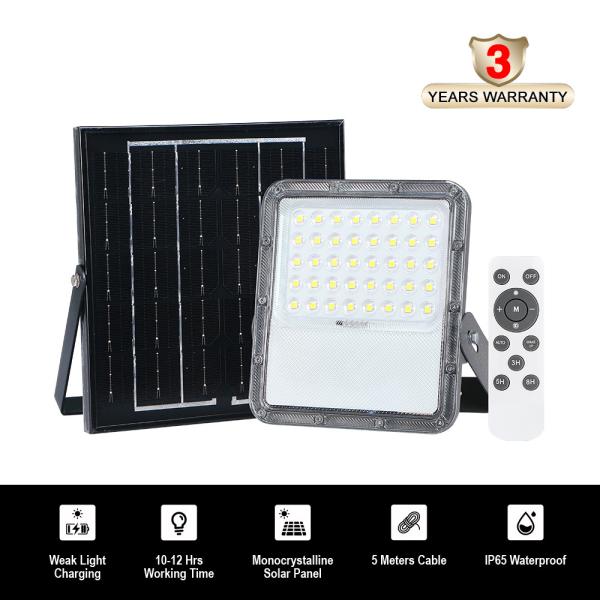 100w 200w RGB Wall Mounted Solar LED Flood Light For Stadium Rechargeable IP66