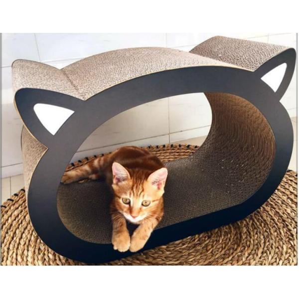 Head Shape Corrugated Cardboard Cat Furniture Renewable Resources To Trim Claws