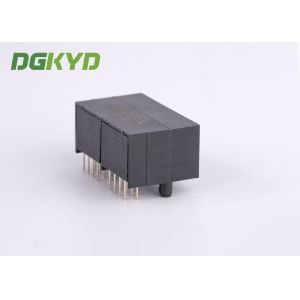 Customized PBT black tab down 1 x 2 double port RJ45 keystone jack