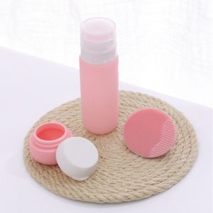 Squeezable Shampoo Cosmetic Silicone travel bottles set pack 7 pieces