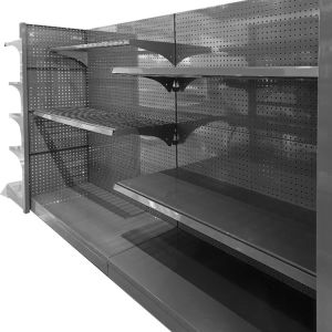 5 Shelves Supermarket Shelving Gondola Display Shelving with 6 Shelves and 4
