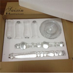 ZT-292 hot sale tall floor standing decoration crystal candelabras for weddings