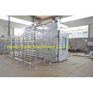 Smokehouse machine. automatic sausage smoking oven, chicken meat roaster