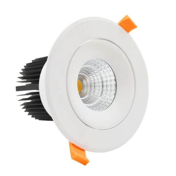 Buy all white housing 15w adjustable cob downlight ra80 dimmable downlight recessed at wholesale prices