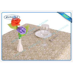Disposable Non Woven Tablecloth / Restaurant Pantone Matched Table Cloth