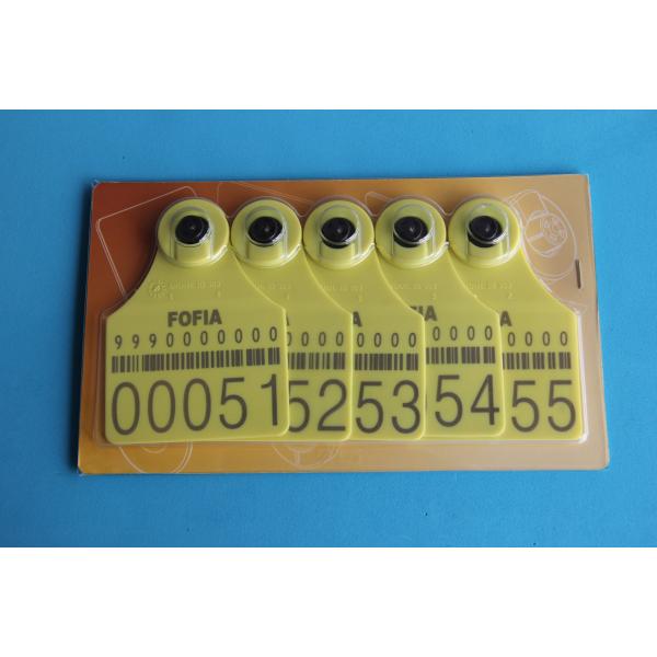 125khz ISO11784/5 FDX - B Rfid Animal Ear Tag For Cattle Sheep Management