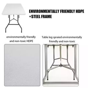 Convenient and Versatile Plastic Metal Folding Picnic Dining Table for Event
