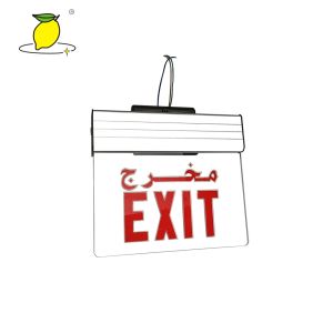 Rechargeable Exit Sign Light Fixture , Thermoplastic LED Emergency Exit Lamp