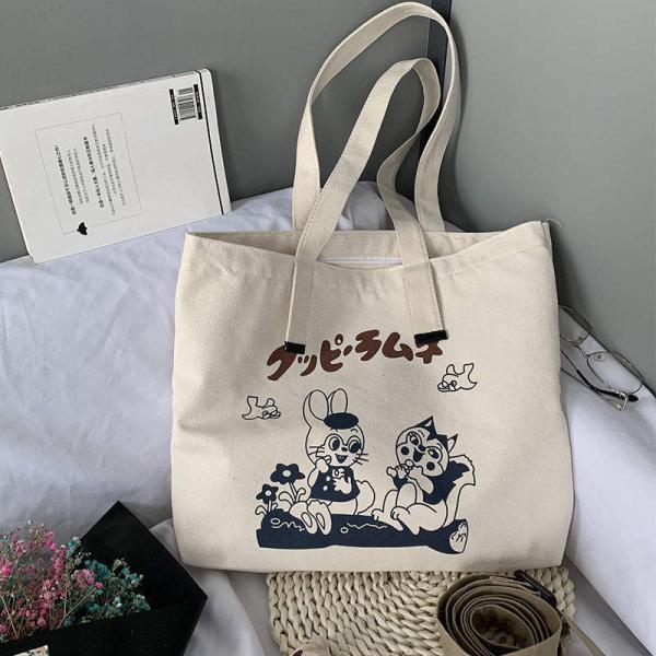 Versatile and Eco-Friendly Custom Cotton Canvas Grocery Bag Beach Tote Shopping Bag