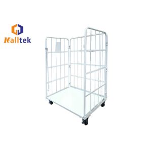 Quality 500kgs Supermarket Collapsible Roll Cage With Shelves for sale