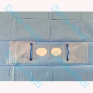 China Sterilized Reinforced Fenestration Surgical Eye Drape With Pouch on sale