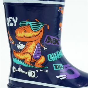 BSCI Kids Dinosaur Rain Boots , Scratch Resistant Rubber Boots With Handles