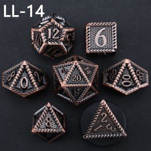 DND metal dice, Dragon and Dungeon polyhedral RPG dice, 7 tabletop game dragon