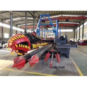 Spud Carriage With Anchoring Booms 10 Inch Sand Dredging Vessel Designed For