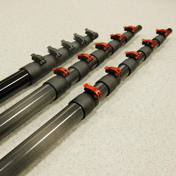 Lightweight Construction Telescopic Carbon Fiber Pole With CFR Nylon Clamp