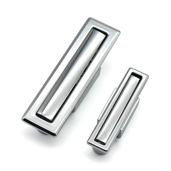 Quality Zinc Alloy Push Out Concealed Drawer Handle Sand Chrome for sale
