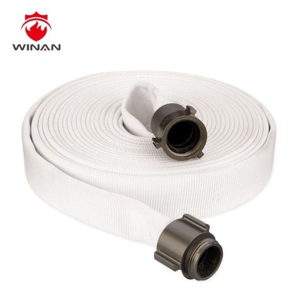 White Yellow PU Fire Hose Reel Marine Used 0.8MPa - 1.6MPa Working Pressure