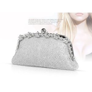 Classic full crystal rhinestone clutch dinner evening lady bride bridesmaid