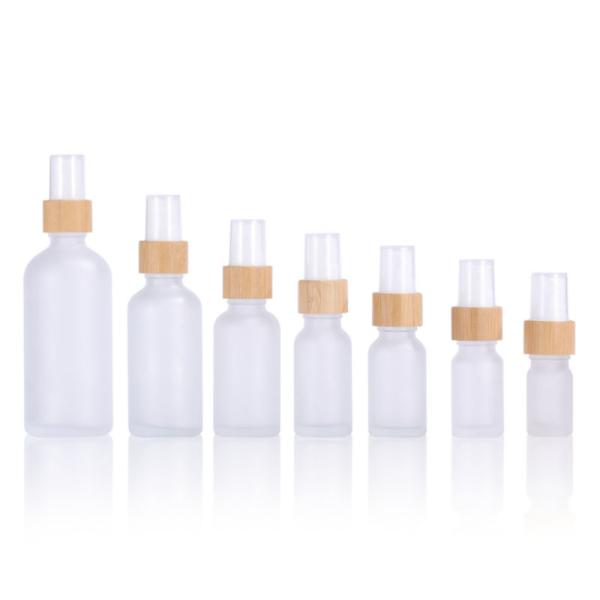 Buy 50ml White Bamboo Lid Cosmetic Jar 410mm 24mm Mist Spray at wholesale prices