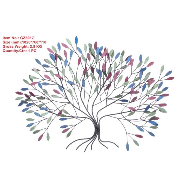 Buy Colourful Metal tree  wall art at wholesale prices