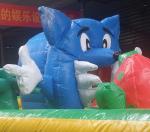 top sales inflatable bouncing castle, blue cat paradise inflatable castle, mini