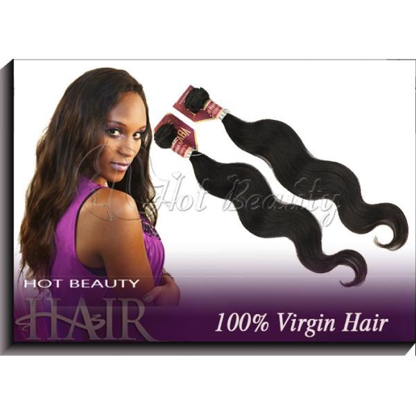 Buy Natural Black Virgin Human Hair Extensions , 22'' Body Wave at wholesale prices