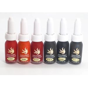 Quality Lip Natural Plants Permanent Makeup Tattoo Ink 15ml Glass Bottle for sale