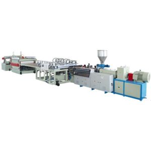 Quality Wood Plastic Board Foam Making Machine / Equipment With Two Screw Extruders 400kg/h for sale