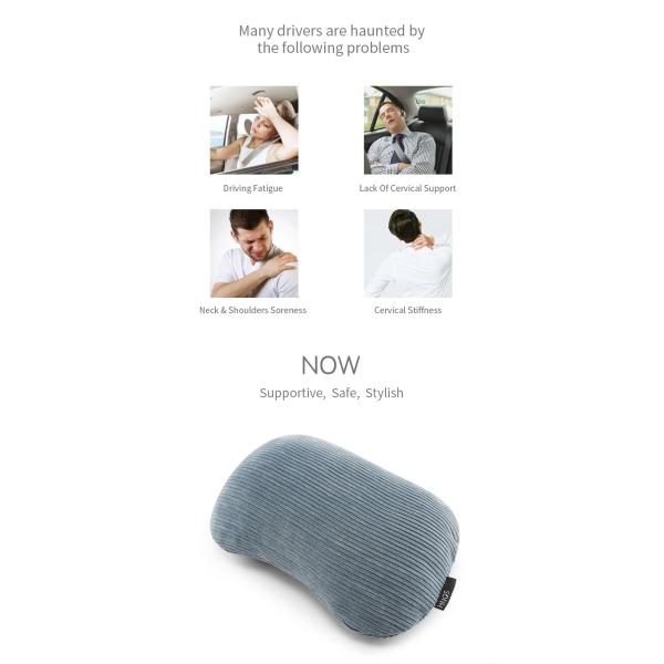 Car Headrest Travel Neck Pillow Adult Shredded Memory Foam PP Cotton Core