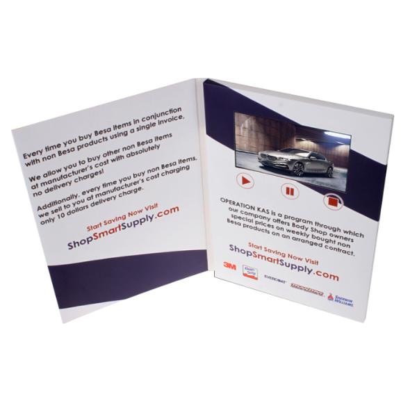 Lightweight 7 Inches Digital Video Greeting Card Battery Powered And Auto Play