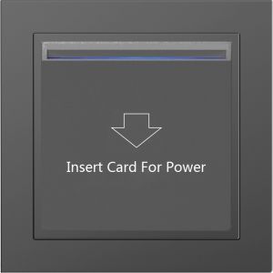 220VAC Hotel Energy Saving Switch Plastic Champagne / Silver Panel