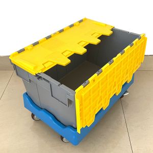 46L Recyclable Moving Boxes Stackable Crate for Warehouse Storage Needs