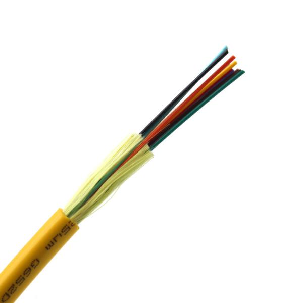 Indoor Tight-buffered Fiber Optic Cable 2-24 Cores 10D/20D Bending Radius for