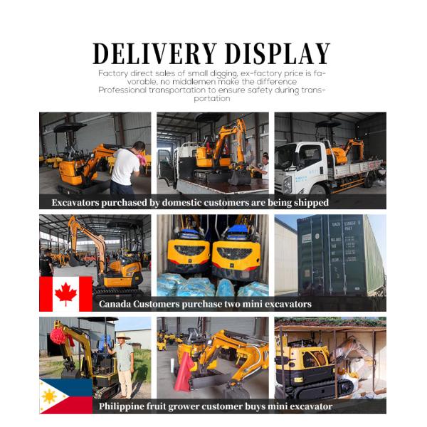 Good Quality Crawler EPA CE Excavator 1 Ton Mini Excavator 1.2 Ton 1.8 Ton 2 Ton Digger Flail Mower for Sale