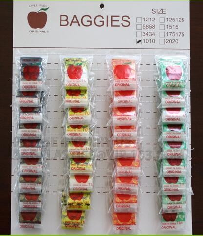 Buy cheap 100%LDPE plastic custom 3x3 zip seal bag/mini apple baggie, Air proof mini apple zip lock food storage bag with ow at wholesale prices