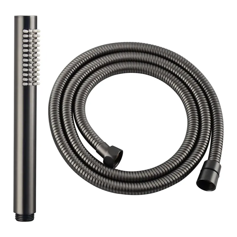 Cylinder-shaped handheld showerhead shower: Spray with a showerhead hose