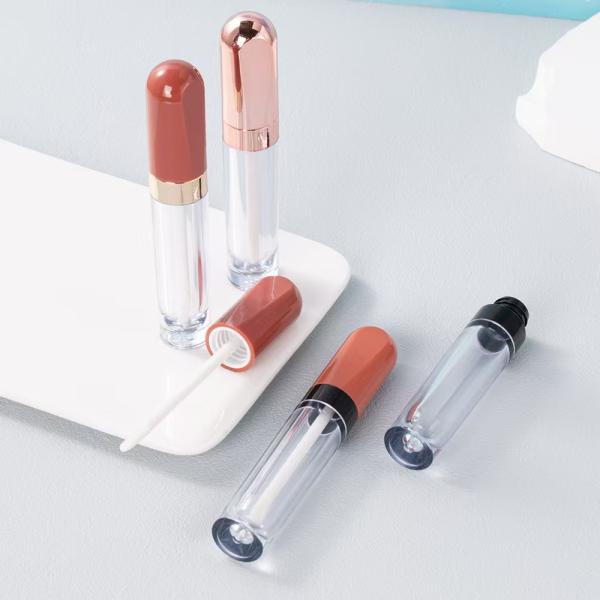 DIY 4g Empty Round Mouth Lipstick Tube With Rubber Seal Screw Closure Plastic Lip Balm Tube for Cosmetic Container Packaging