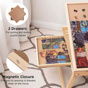 Folding Wooden Table Jigsaw Puzzle Board for AJUNION 1000 Piece Puzzle 31.1 x 22