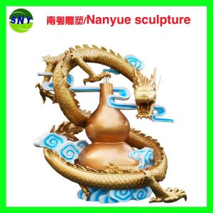Quality customize size party decoration large golden dragon statue as decoration statue in shop/ mall /event for sale