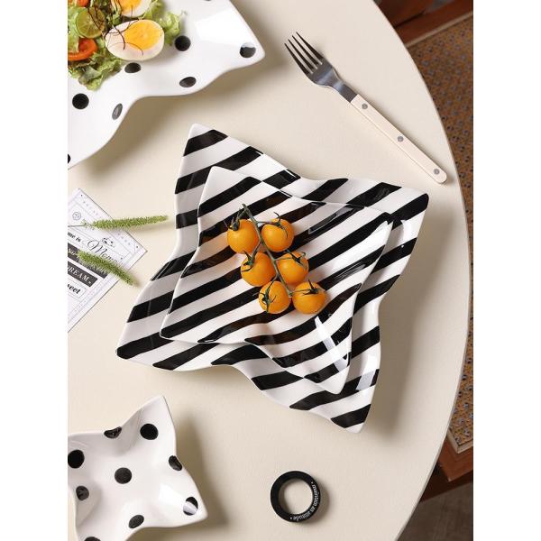 Luxury Nordic Style Ceramic Plates , Bohemian Plate Set For Restaurant