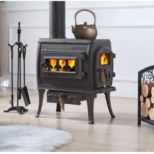 American Style Wood Burning Real Fire Fireplace European Style Retro Cast Iron
