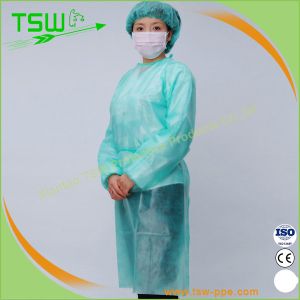 Non Sterile Disposable Fluid Resistant Protective Procedure Gown