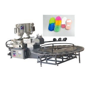 Automatic Single / Double Color Shoe Sole Making Machine Two Density
