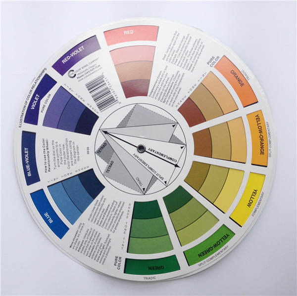 Mix Round Tattoo Accessories Palette Pigment Color Wheel Paper Card