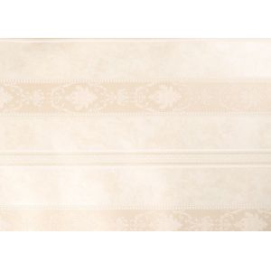 Beige Damask Pattern Non Woven Wallpaper / Embossed Living Room Striped